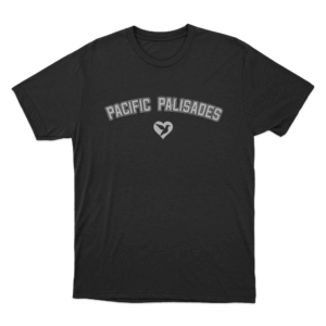Pacific Palisades Heart Unisex T Shirt Black