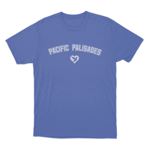 Pacific Palisades Heart Unisex T Shirt Blue