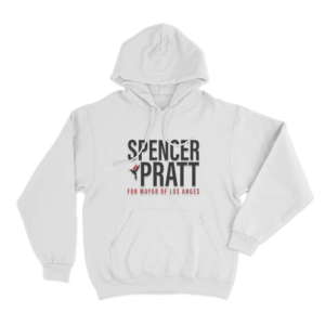 Spencer Pratt Bold Campaign Logo Unisex Hoodie White
